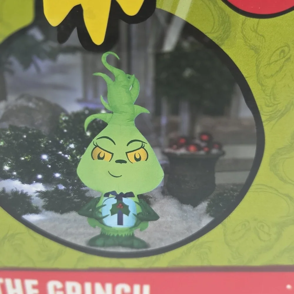 Gemmy 4ft The Grinch Christmas Inflatable LED Light Up Yard Decor New